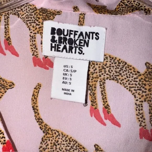 BOUFFANTS & BROKEN HEARTS Pink Cheetah In Heels PJ Shorts Set - Picture 4 of 8